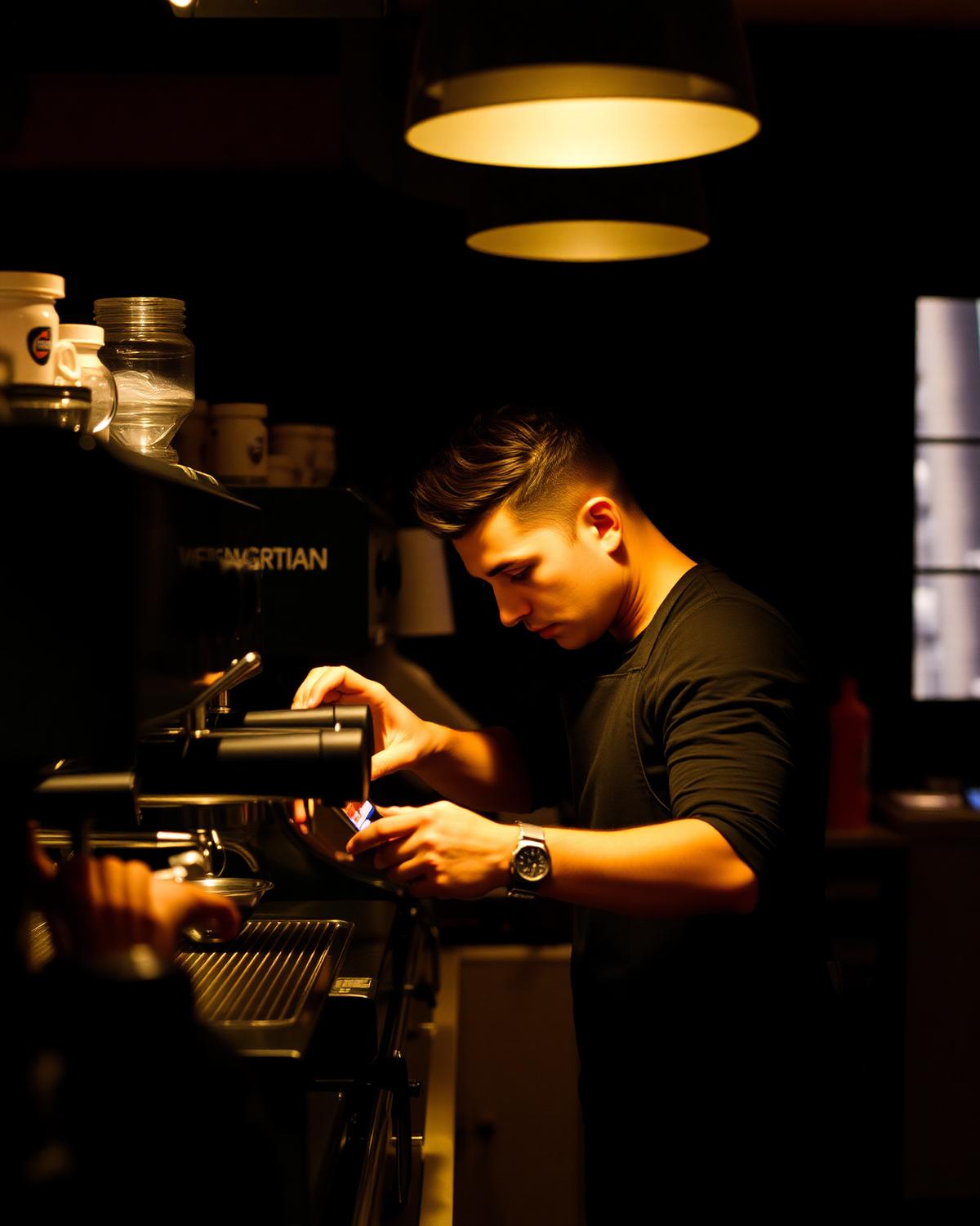 Barista at work