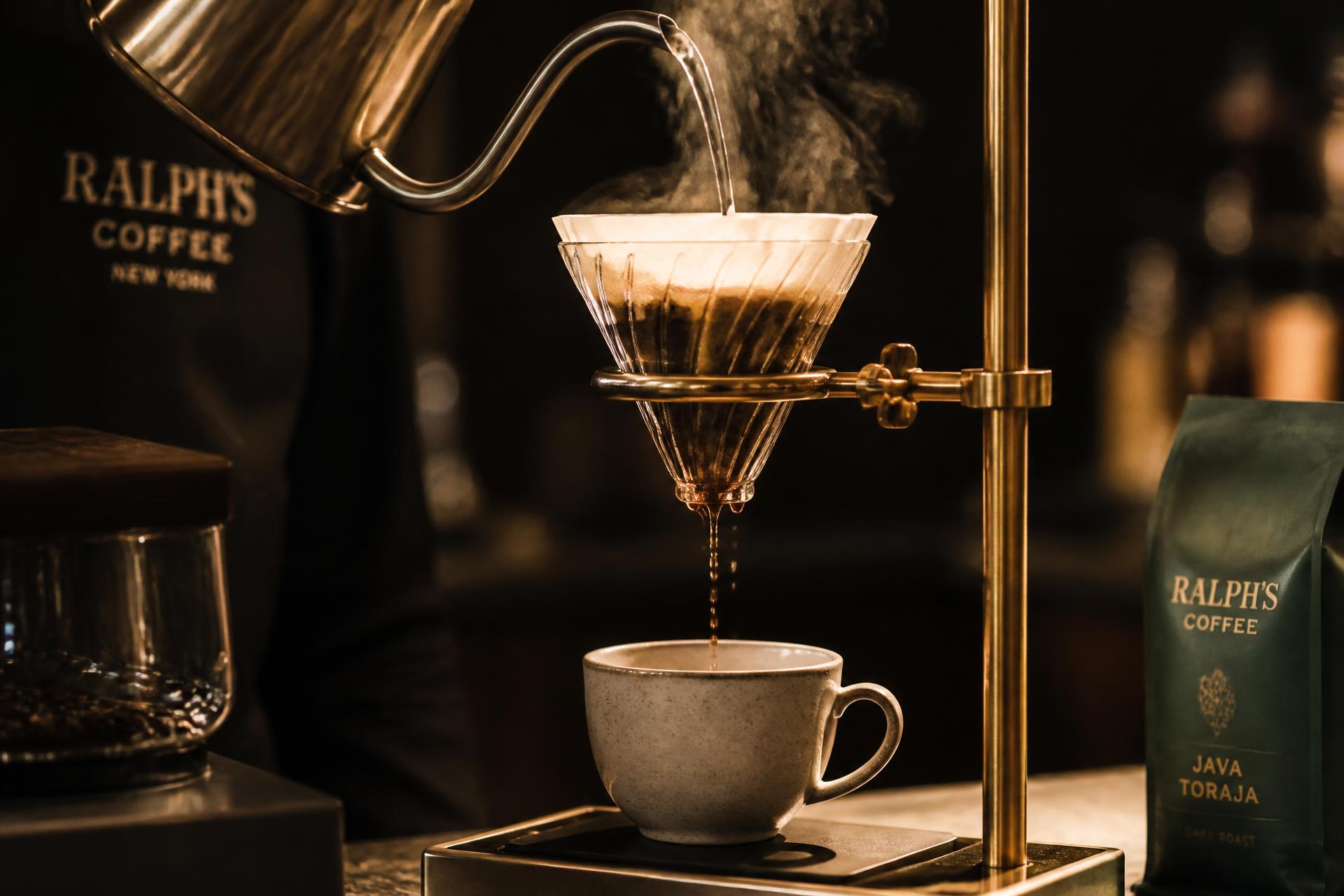 Pour-over coffee brewing